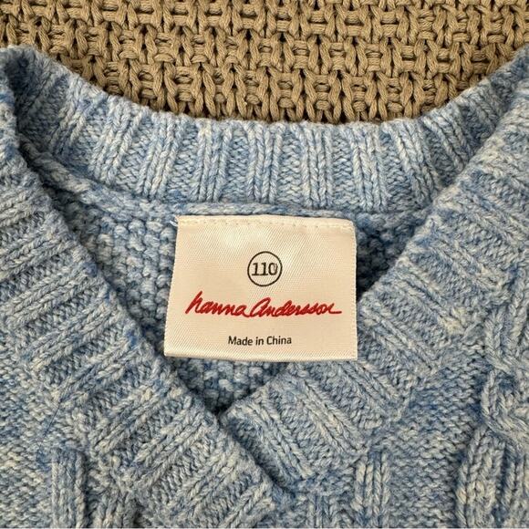 Hanna Andersson All is Calm Blue Heather Short Sleeved Sweater Dress 5 - Picture 5 of 11
